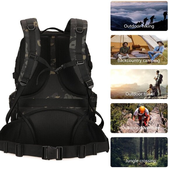 50L Military Tactical Backpack Hiking Waterproof Backpack Large Military Pack 3 - Picture 6 of 6